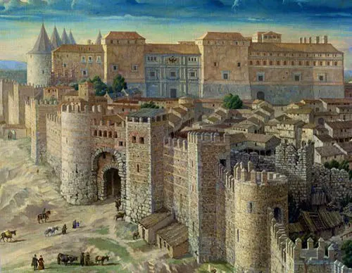 Gemälde aus 1650 der Stadtmauer 