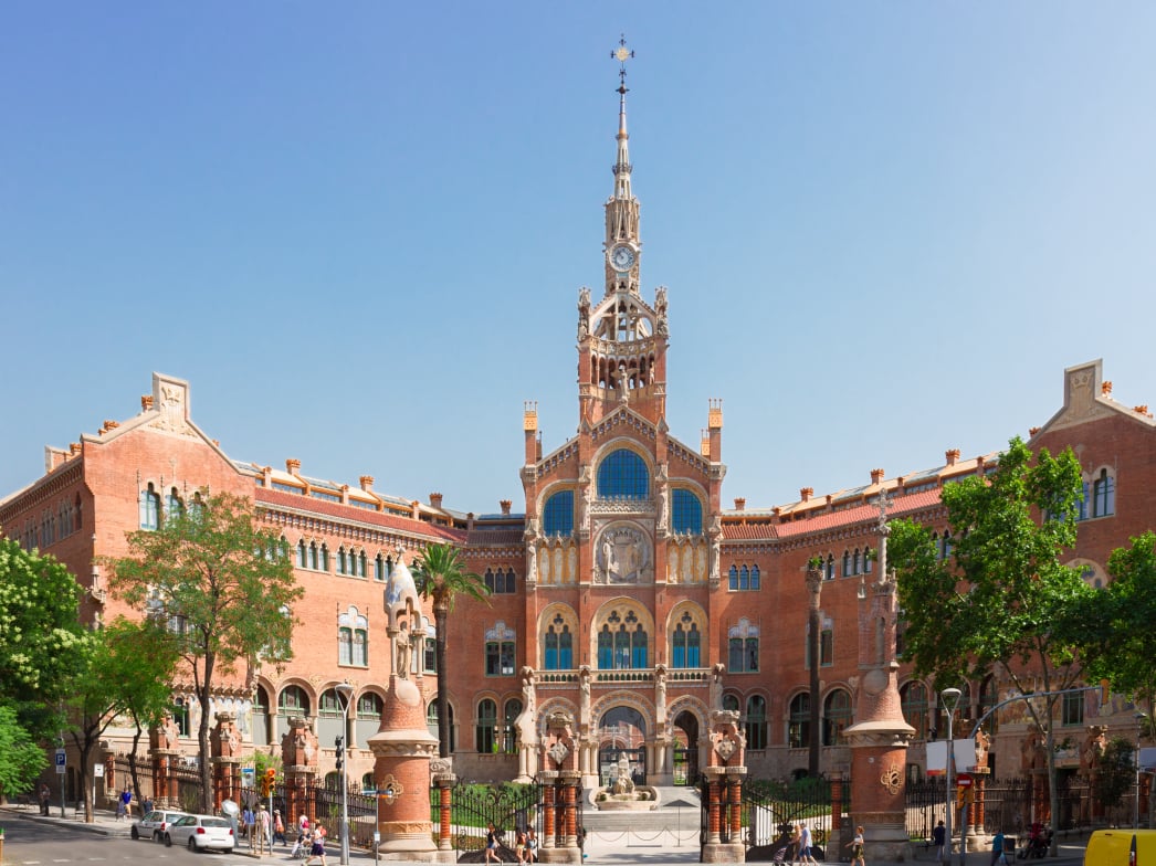 19. Audioguide Barcelona. Krankenhaus von Santa Creu i Sant Pau